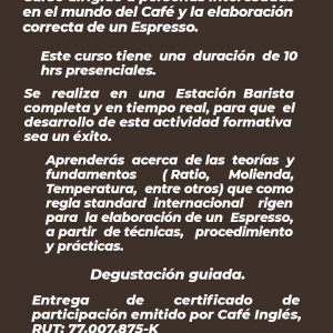 Teoría y Fundamentos del Espresso